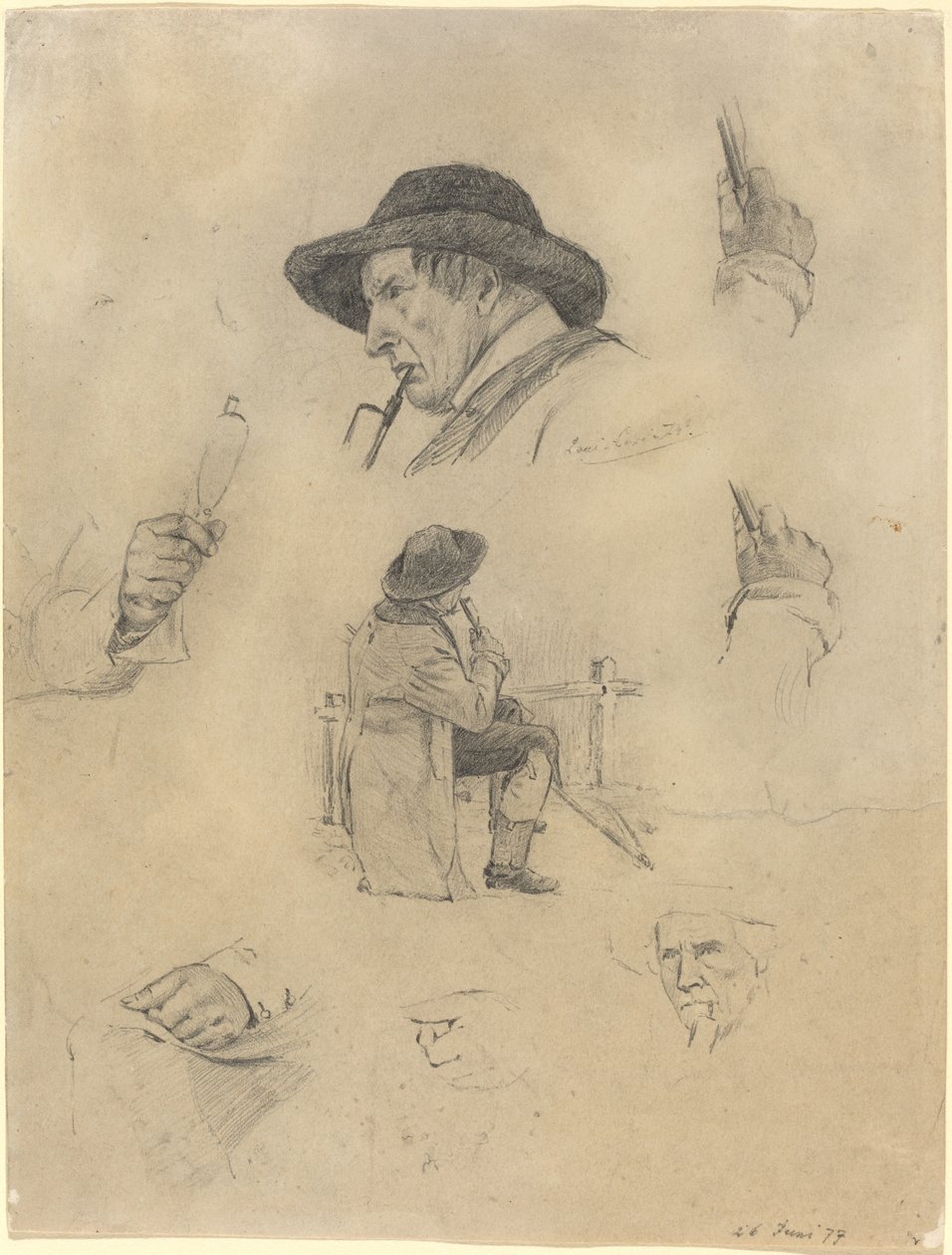 Skissblad, 1877. av Lovis Corinth