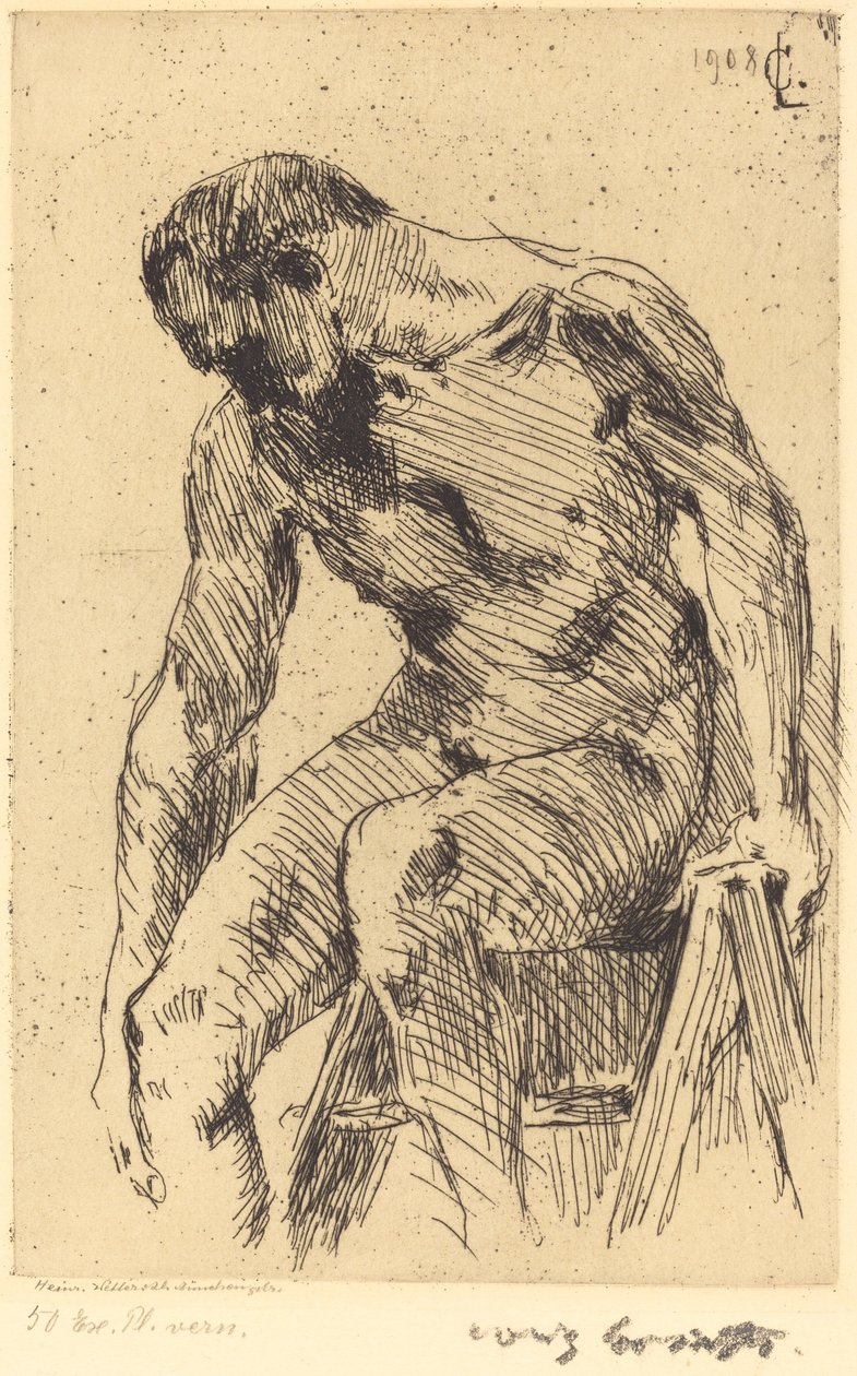 Sittande man naken Sittande man naken, 1908. av Lovis Corinth