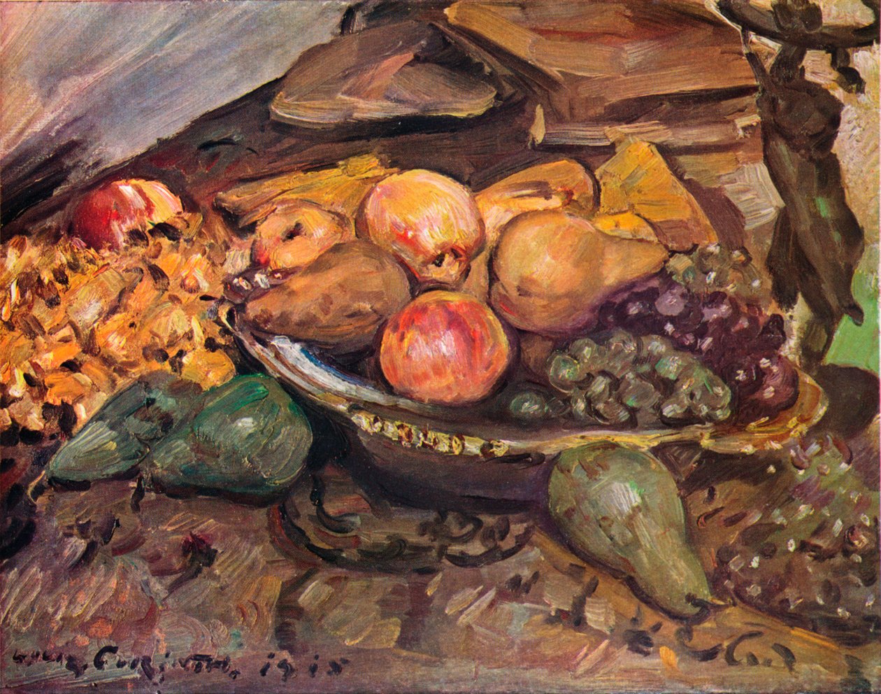 Stilleben med frukt, 1900-talet av Lovis Corinth