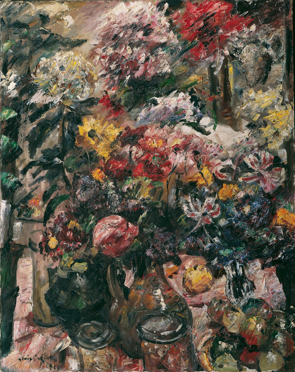 Stilleben med krysantemum och amaryllis, 1922. av Lovis Corinth