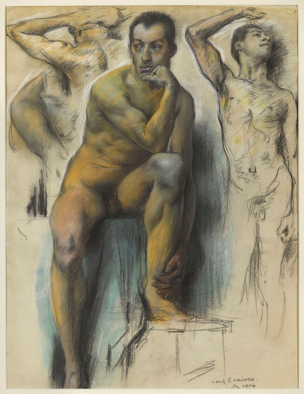 Studier av manliga nakenbilder av Lovis Corinth