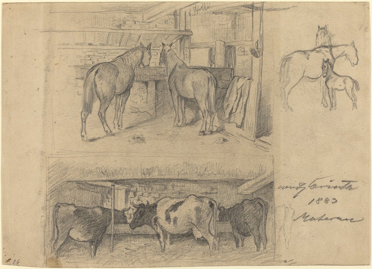 Ladugården, 1883. av Lovis Corinth
