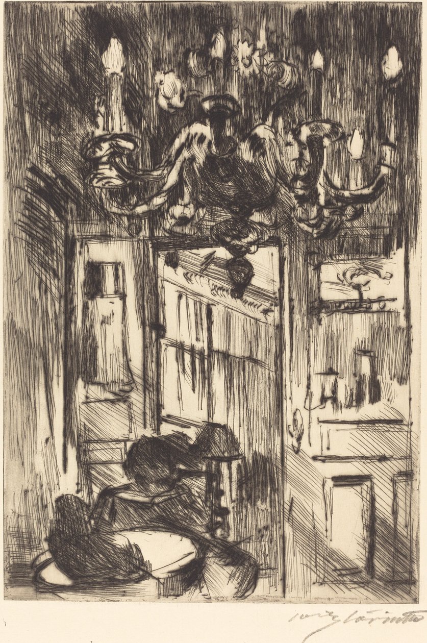 Under ljuskronan (Under ljuskronan) av Lovis Corinth