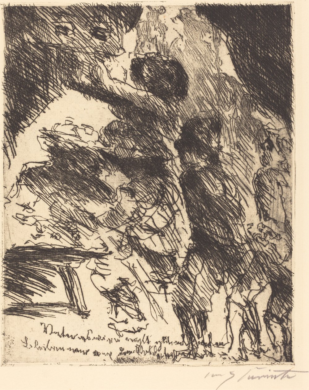 Far, det kommer inte att gå bra om vi håller oss borta från horden av soldater..., 1923. av Lovis Corinth