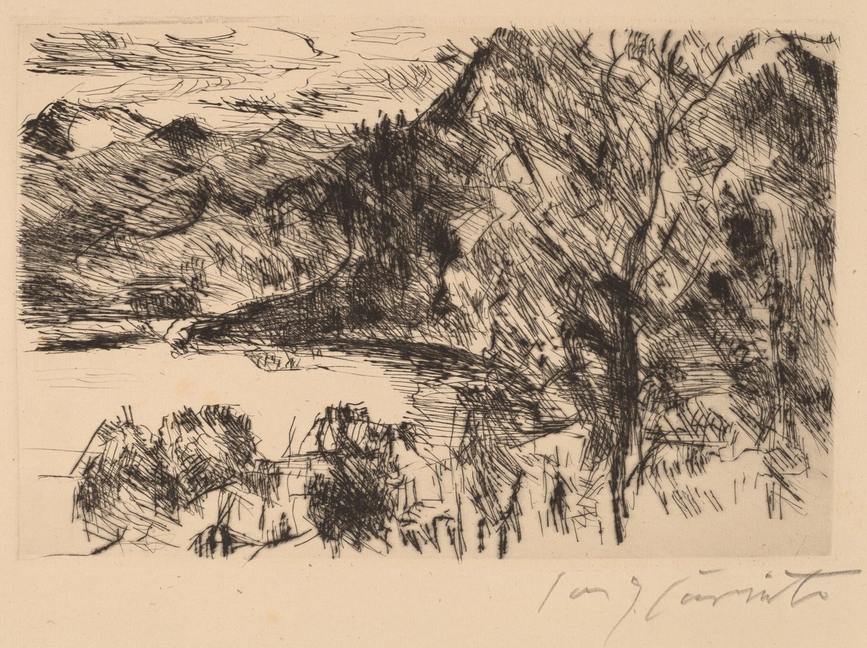 Walchensee mit Jochberg Walchensee med Jochberg, 1923. av Lovis Corinth