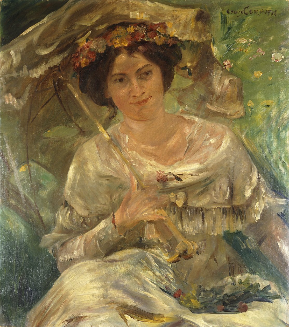 Kvinna i solskenet; Lady in the Sunshine, 1910 av Lovis Corinth