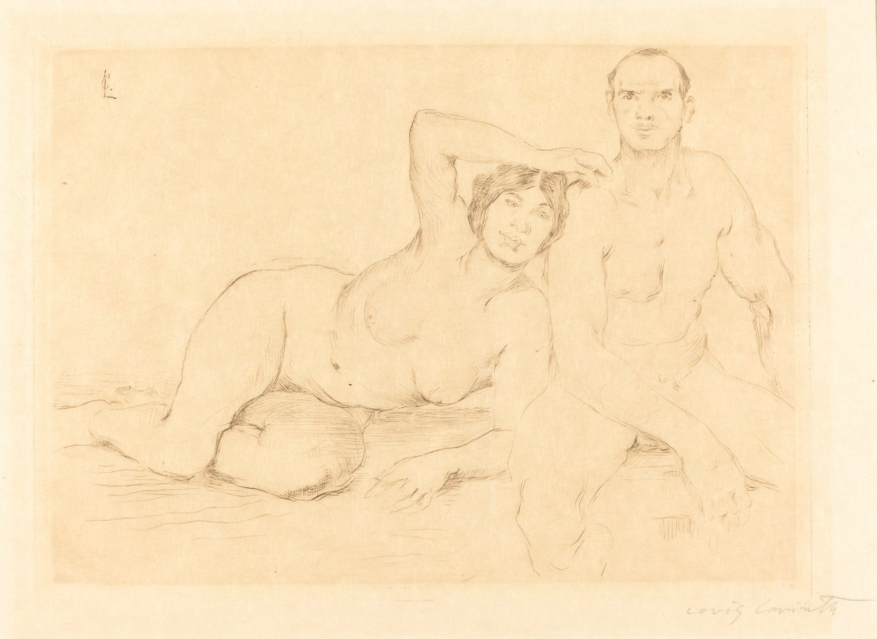 Två personer Två nakenbilder, 1908. av Lovis Corinth