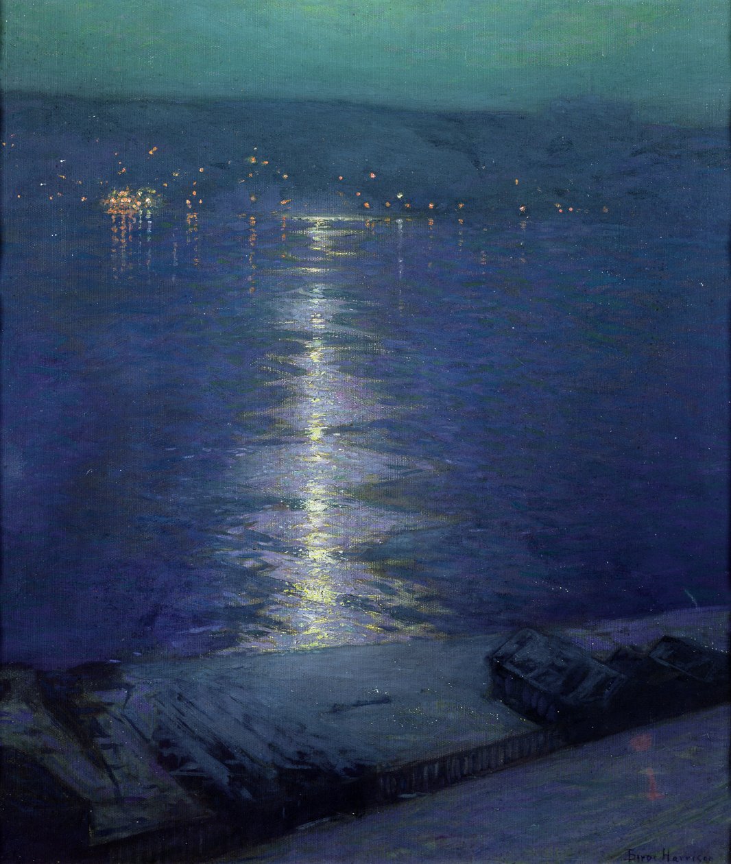 Månsken på floden, 1919 av Lowell Birge Harrison