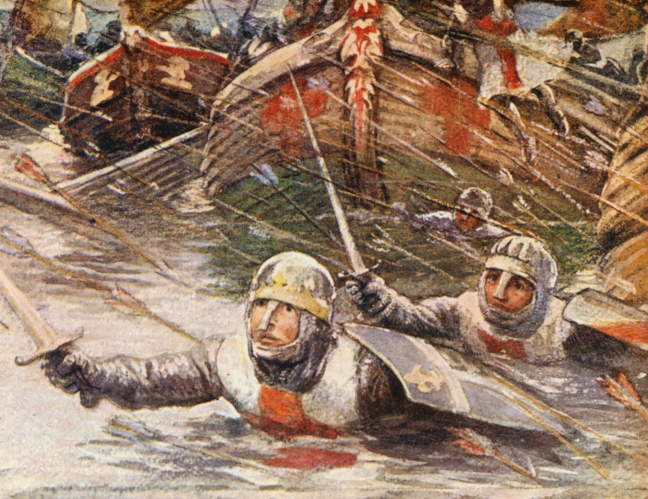 Illustration till berättelser om korstågen (färglitografi) av Lowes Dalbiac Luard