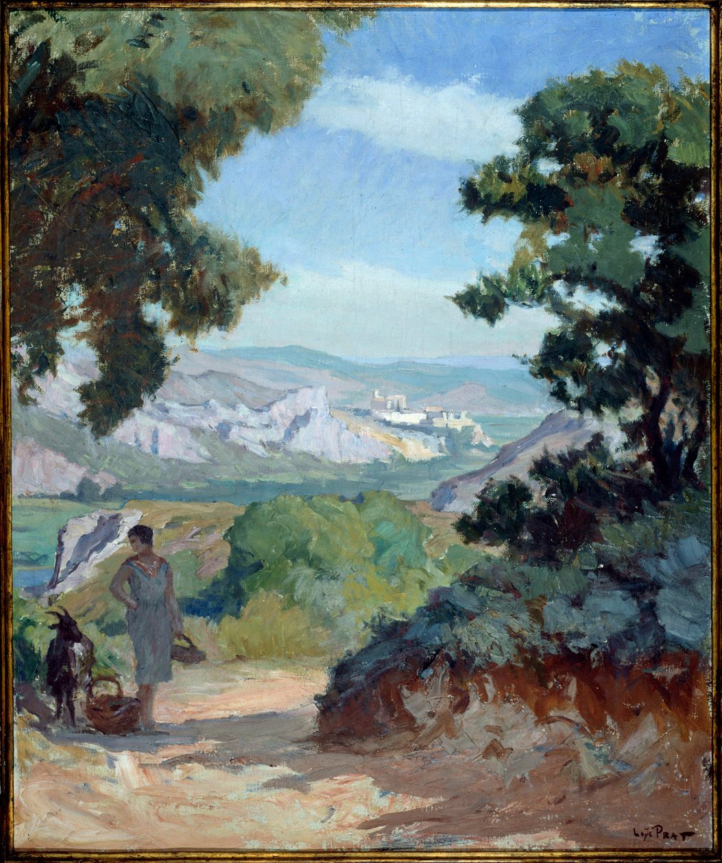 Rhodansk landskapsmålning av Joseph Loys Prat (1879-1934), 1900-talet. av Loys Prat