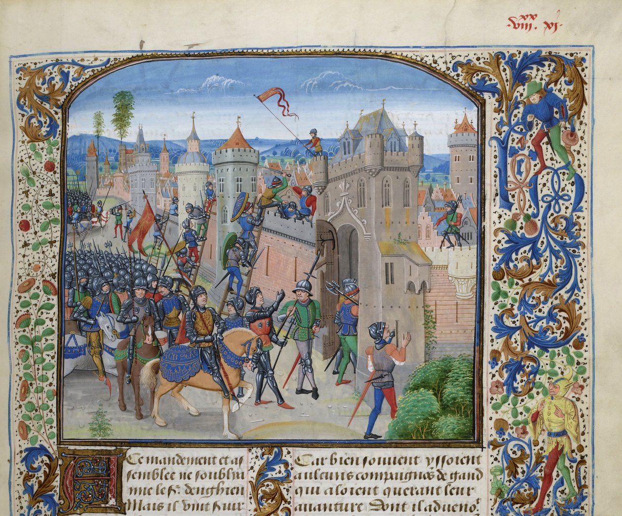 Belägring av Gent av Ludvig II av Male, ca 1470-1475. av Loyset Liedet