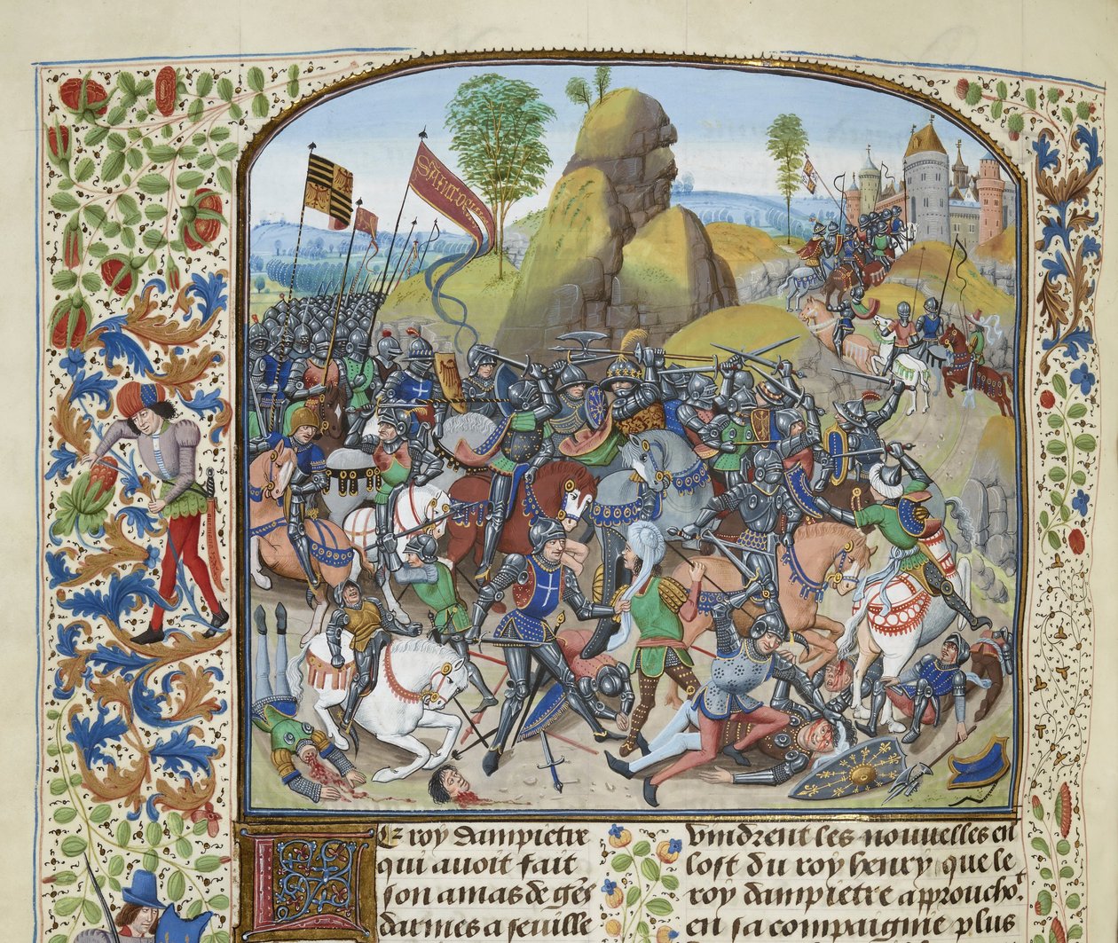 Slaget vid Montiel 1369, ca 1470-1475. av Loyset Liedet