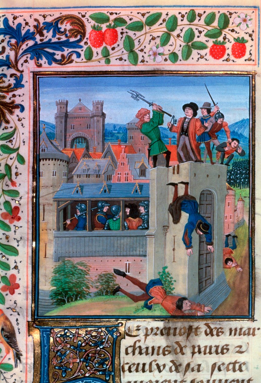 Mordet på Etienne Marcel, 1358, mitten av 1400-talet av Loyset Liedet