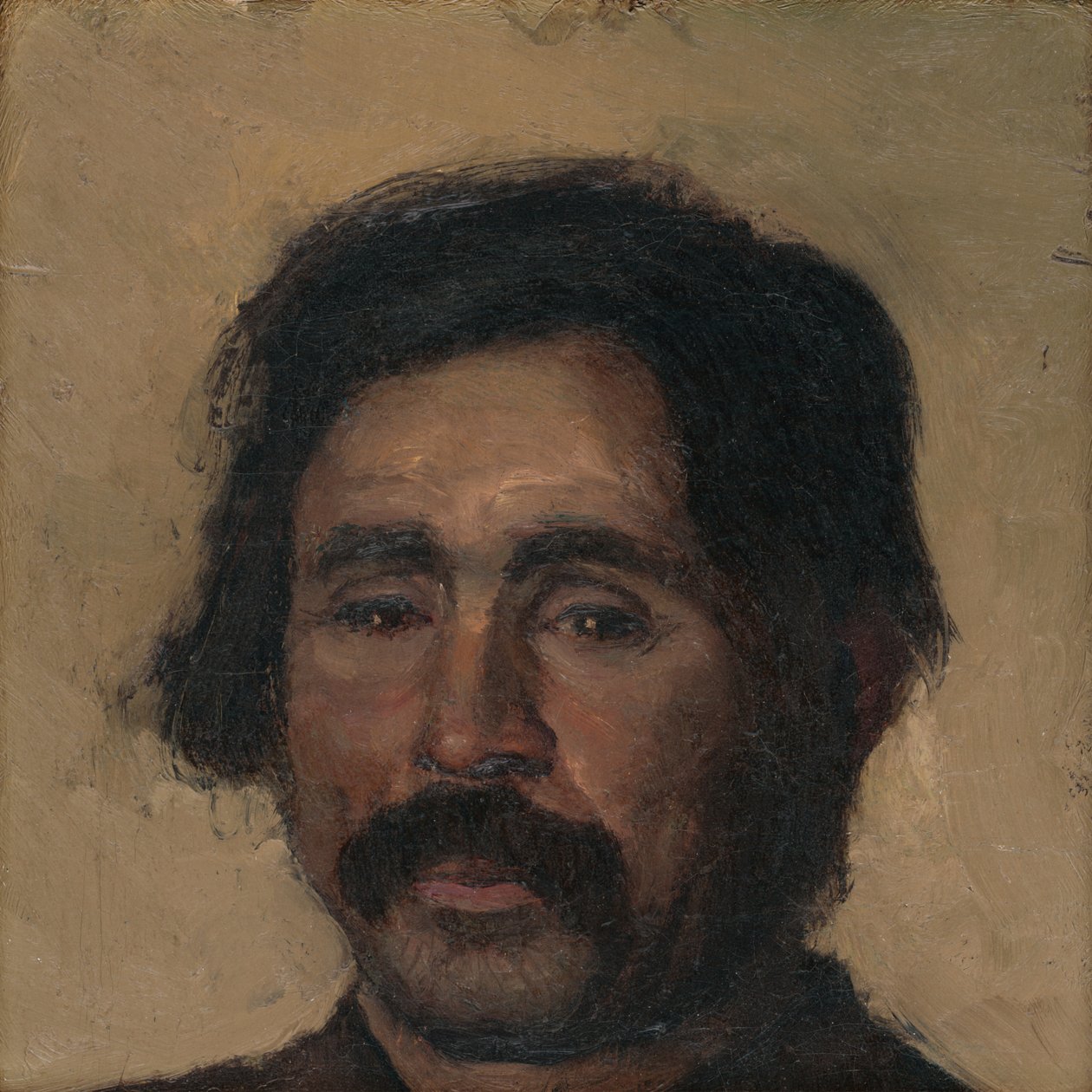 Fragment of a Head Study of a Gypsy av Laszlo Mednyanszky