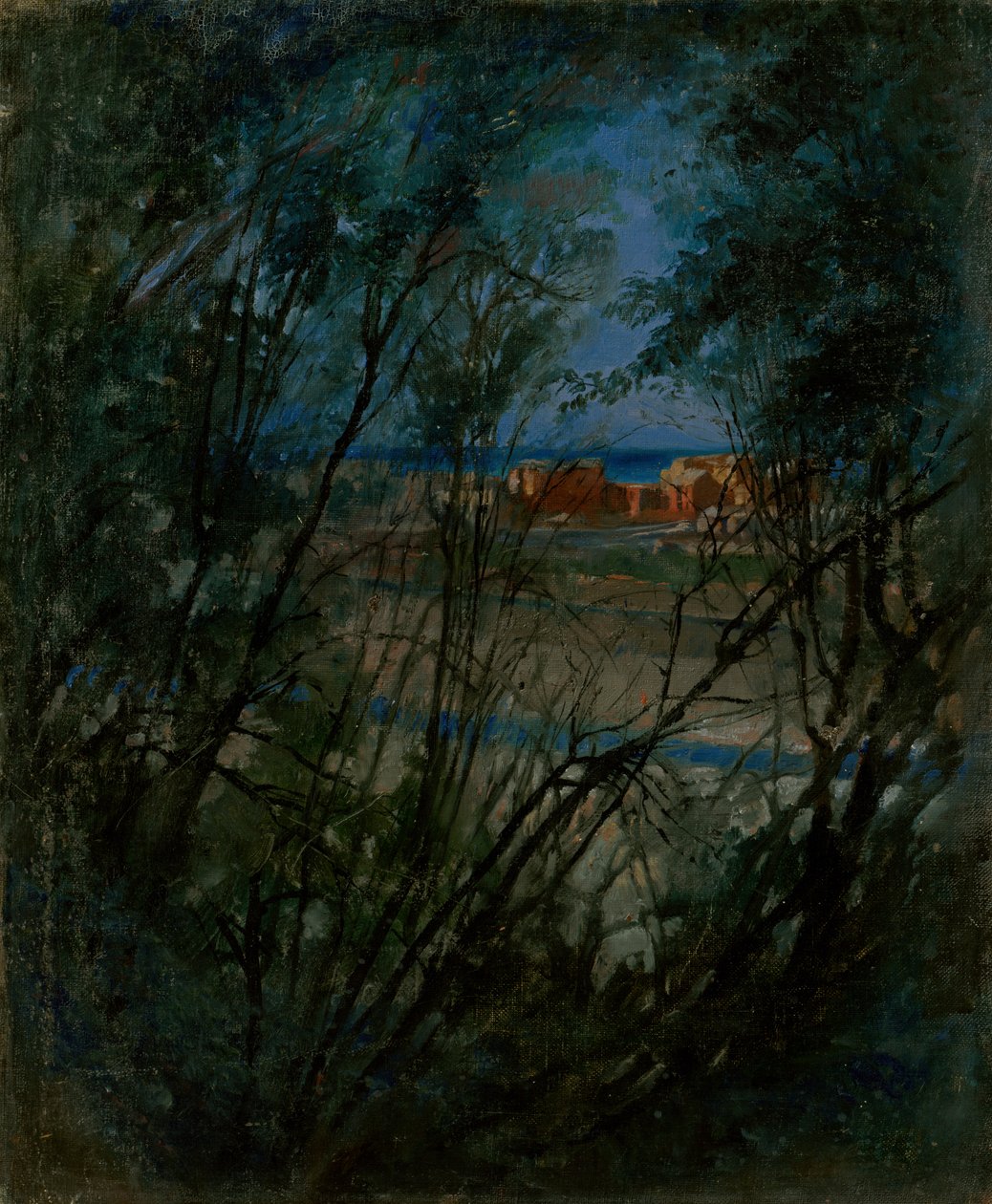 Blue Landscape av Laszlo Mednyanszky