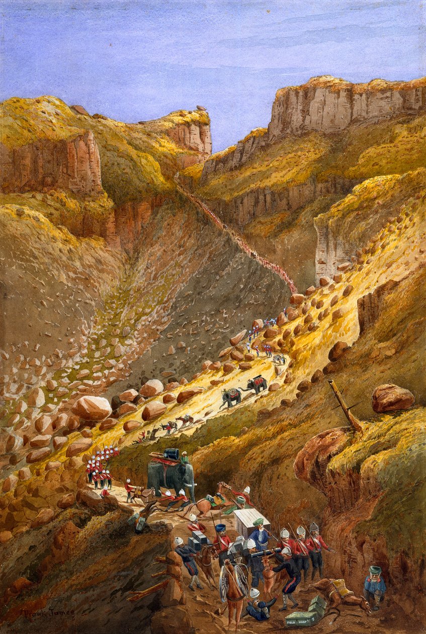 Chetta-ravinen, Abessinien, 1868 av Lt Cornelius Francis James