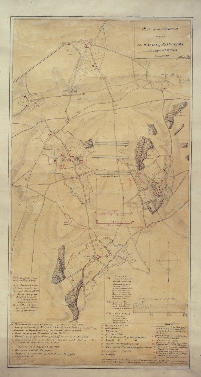 Add.16368 C Undersökning av fältet Agincourt av Lt. Colonel John Woodford