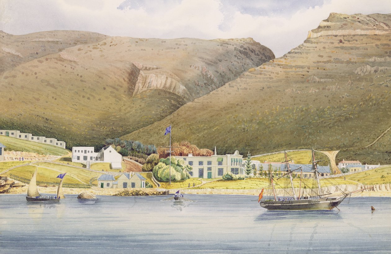 Amiralhuset, Simons stad, Godahoppsudden, 1844 av Lt. Humphrey John Julian