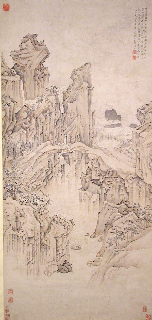 Natural Rock Bridge, daterad 1556. av Lu Zhi
