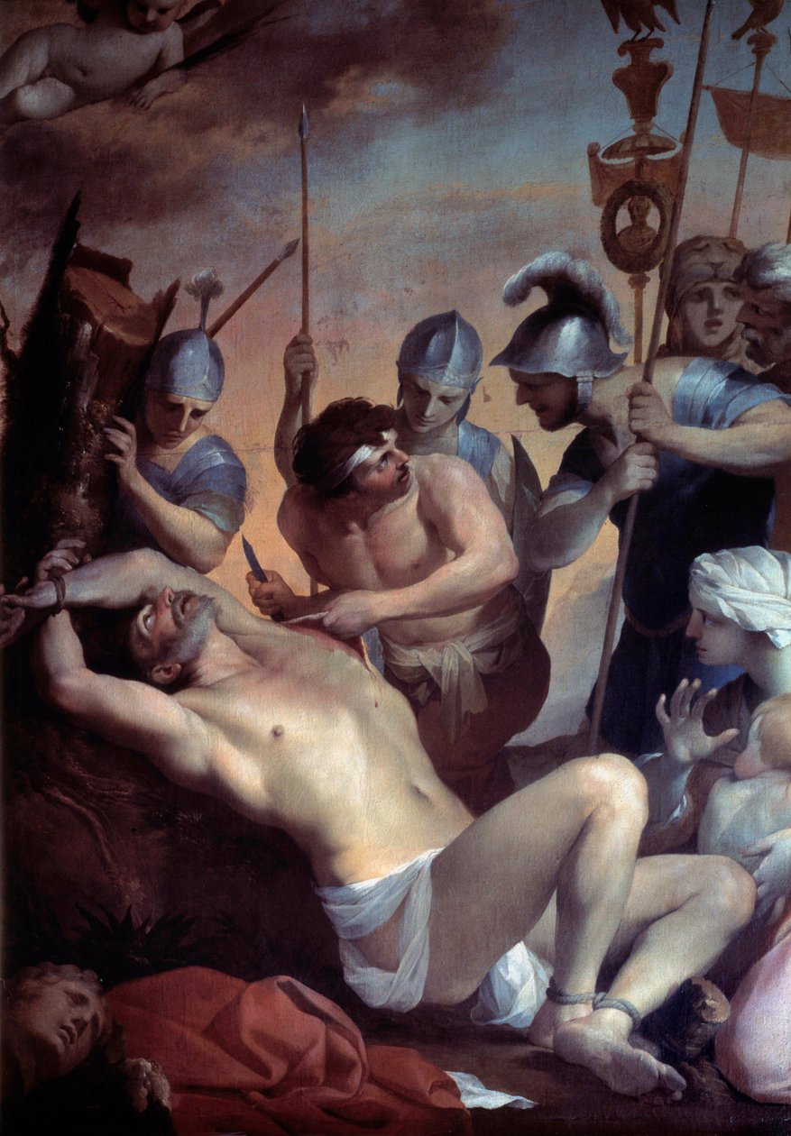 Saint Barthelemys martyrskap. Målning av Lubin Baugin (1612-1663) av Lubin Baugin