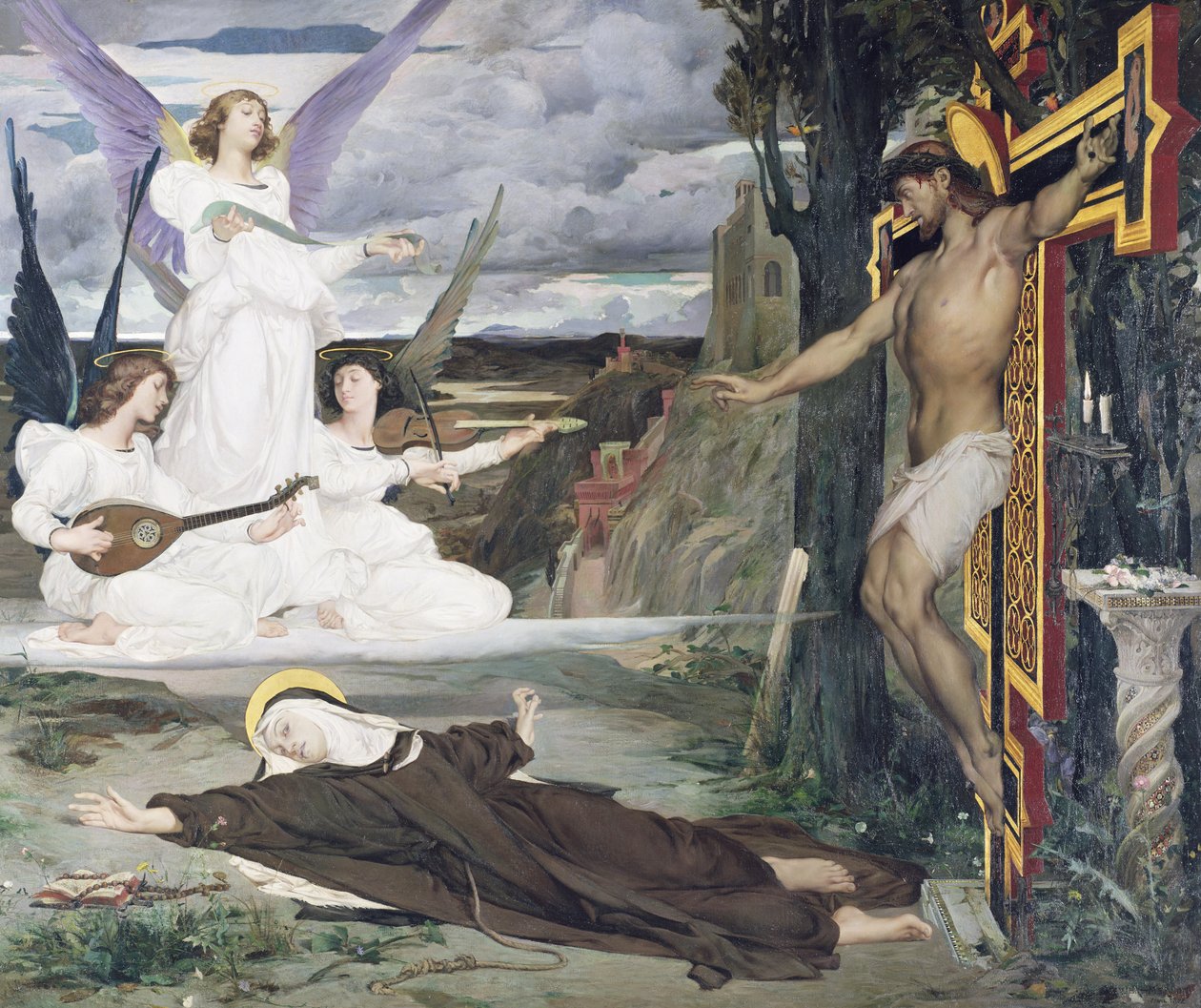 Visionen, legenden om 1300-talet, 1872 av Luc Oliver Merson
