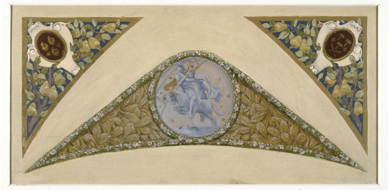 Skiss till banketttrappan i Paris stadshus: Bélier, ca 1888 -1898 (olja) av Luc Oliver Merson