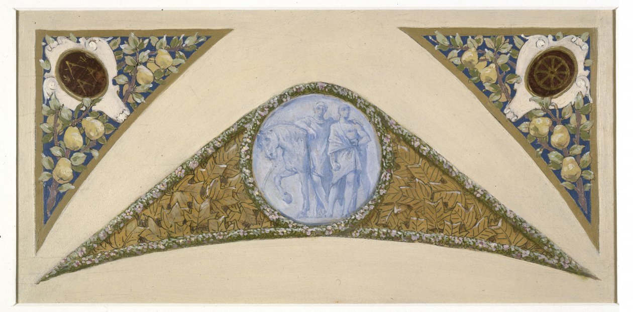 Skiss till festivaltrappan i Paris stadshus: Gemini, mellan 1888 och 1898 (olja) av Luc Oliver Merson