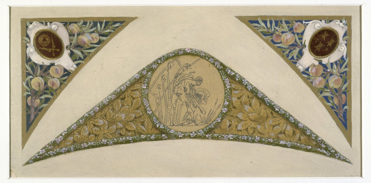 Skiss till festivaltrappan i Paris stadshus: Scorpion, ca 1888 -1898 (olja) av Luc-Oliver Merson