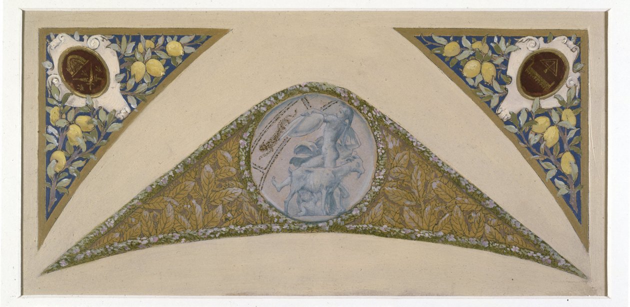 Skiss till Fêtes-trappan i Paris stadshus: Capricorne, mellan 1888 och 1898 (olja) av Luc Oliver Merson