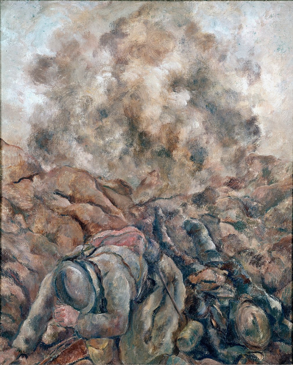 Första världskriget: "" Au Front "" Målning av Luc Albert Moreau (1881-1948) 1914 Paris, Nationalmuseet för modern konst, Centre Georges Pompidou av Luc Albert Moreau