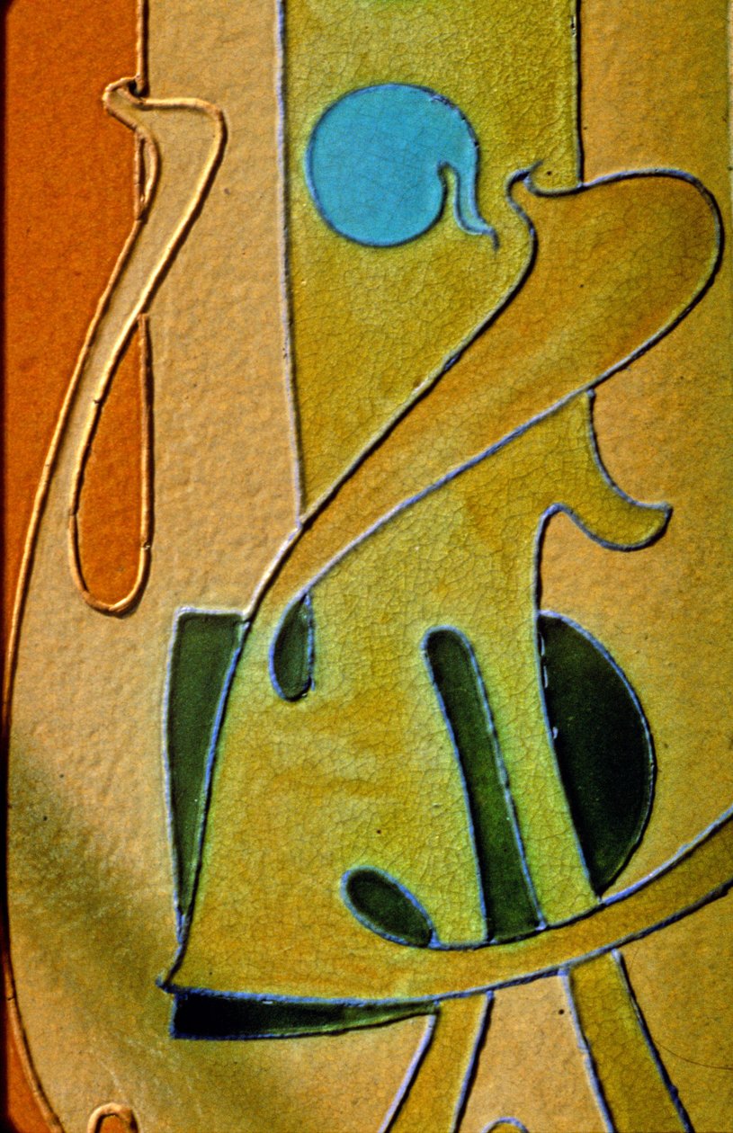 Tunnelbanestationen Porte Dauphine, Paris 75016. Detalj av inredningen. Arkitekt Hector Guimard (1867-1942), förverkligad 1905. av Luc Boegly
