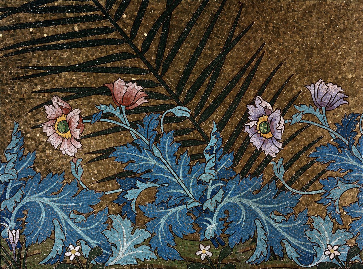Detalj av mosaiken av Pasteurs grav av Luc Olivier Merson av Luc Oliver Merson