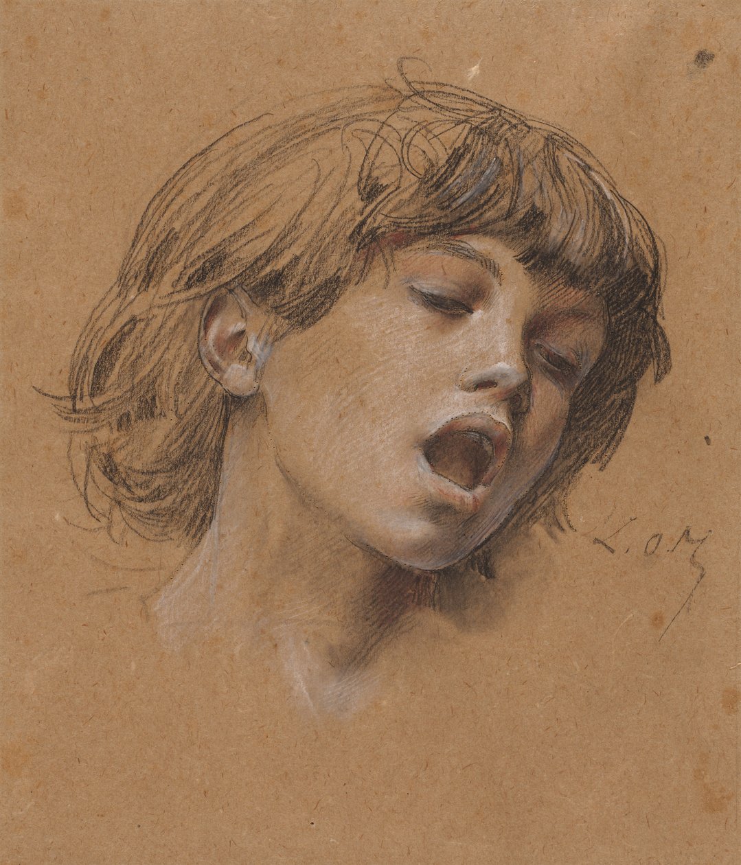 Head of a Boy Singing (Studie för musik) av Luc Olivier Merson