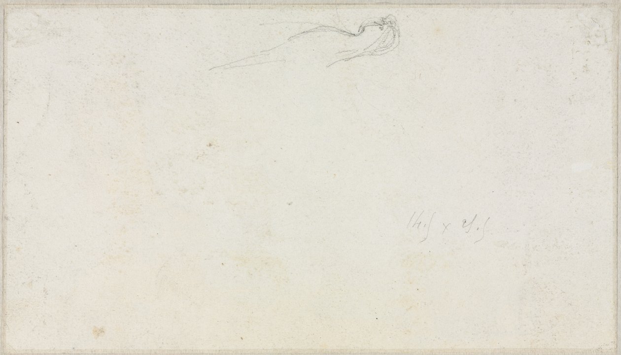 Skiss av en sfinx [] verso, ca. 1879-80. av Luc Olivier Merson