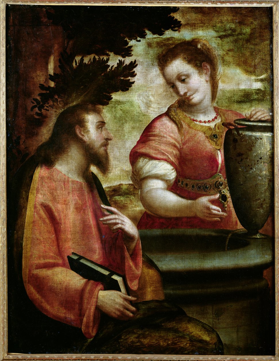 Kristus och Samariens kvinna, ca 1575-80 av Luca Cambiaso