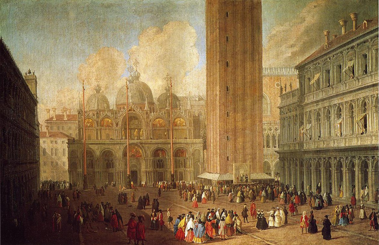Piazza San Marco, Venedig, ca 1722 av Luca Carlevaris
