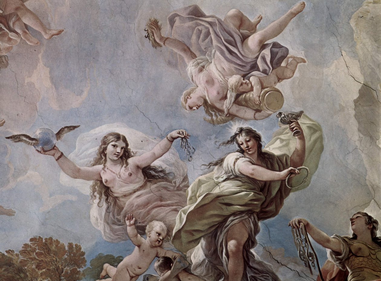 Fresker i galleriet av Palazzo Medici-Riccardi i Florens av Luca Giordano