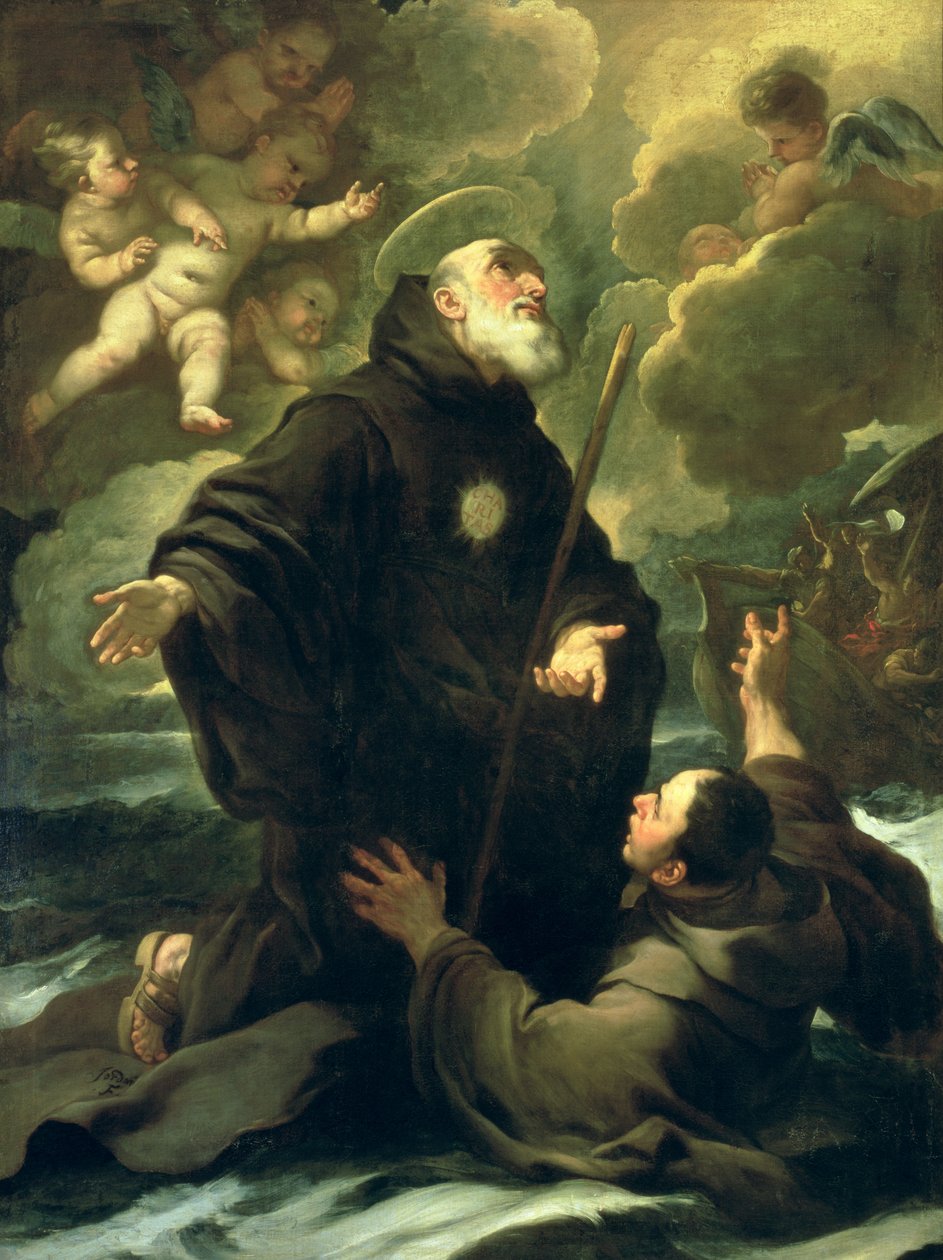 Mtakatifu Francis wa Paola, 1416-1507) swed av Luca Giordano