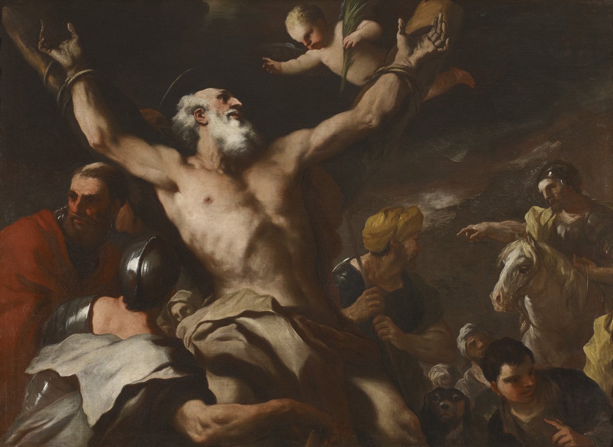 Korsfästelsen av den helige Andreas, c.1660 av Luca Giordano