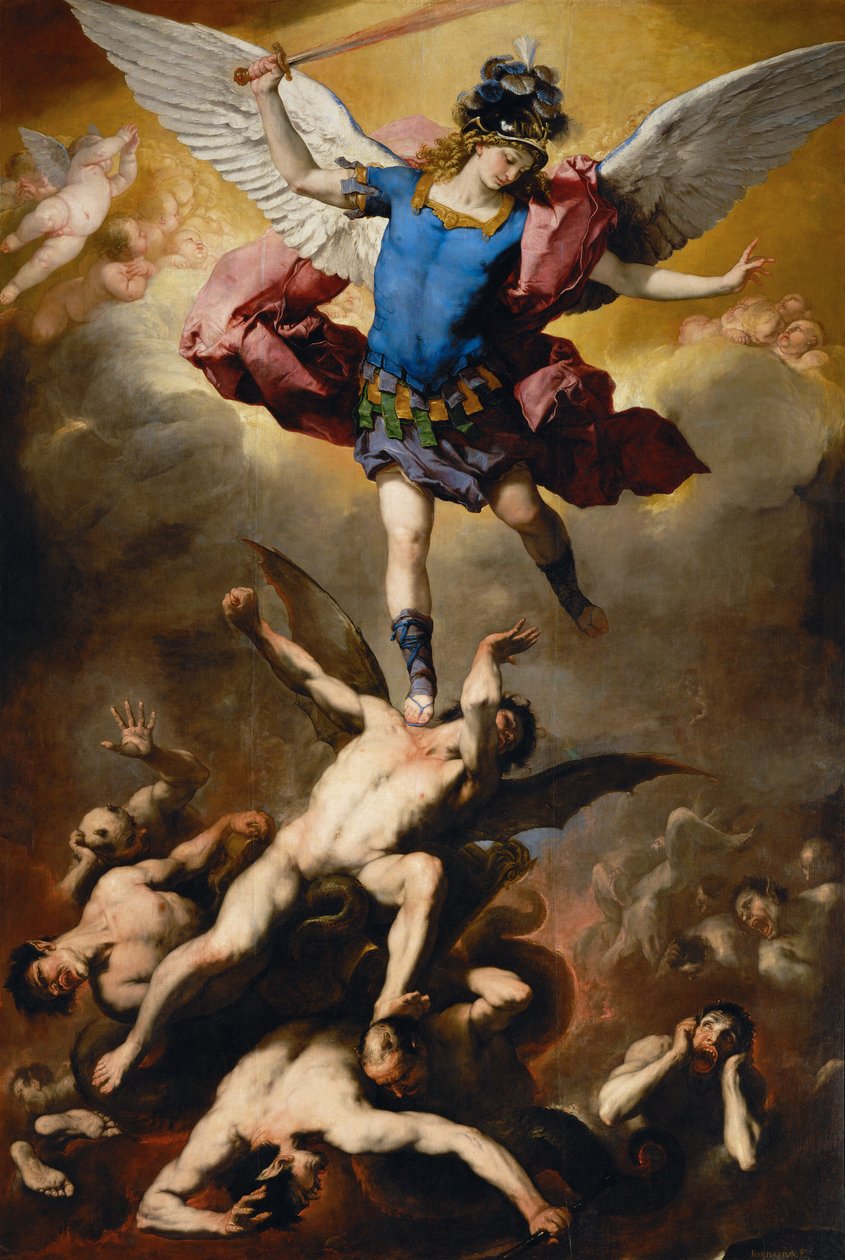 The Fall of the Rebel Angels av Luca Giordano