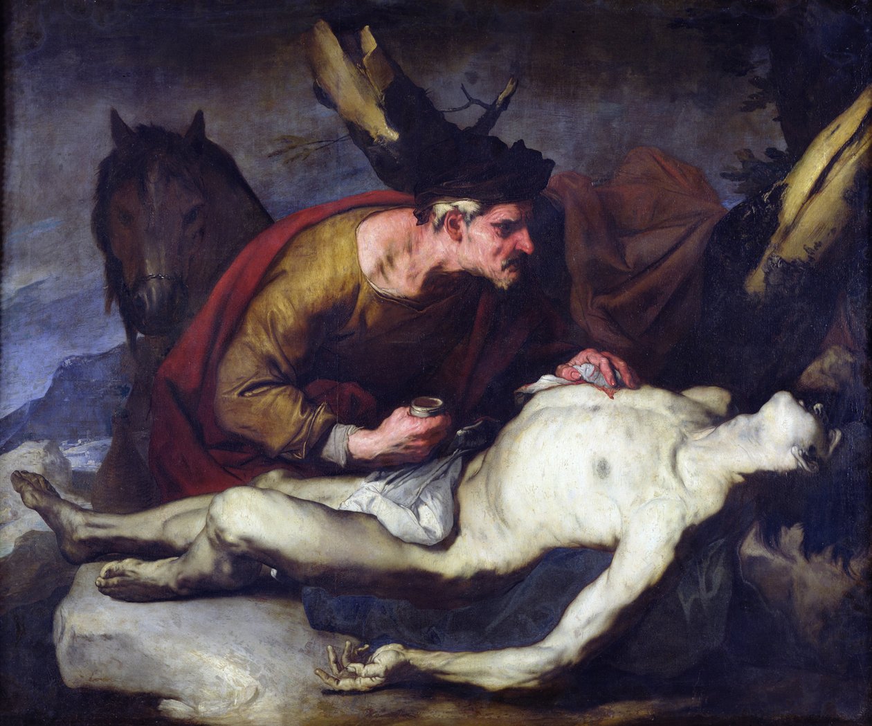 Den barmhärtige samariten av Luca Giordano