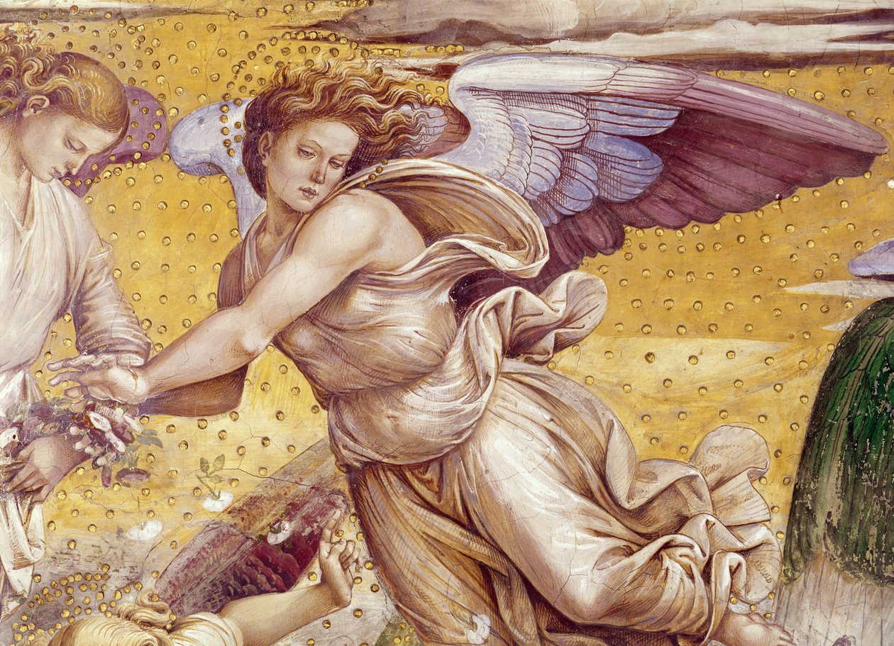 Detalj av de utvalda i paradiset, från Madonna di San Brizios kapell, 1499-1504 av Luca Signorelli