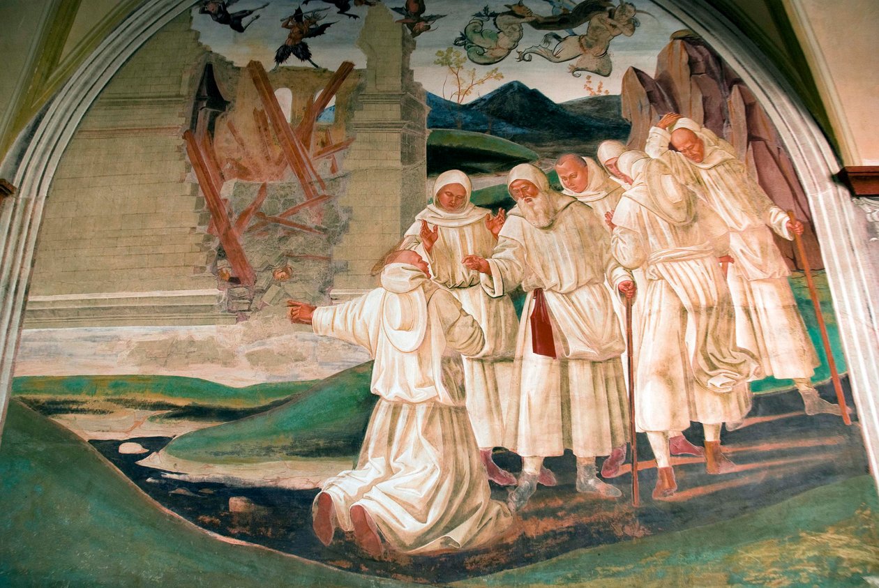 God punishes Florence av Luca Signorelli