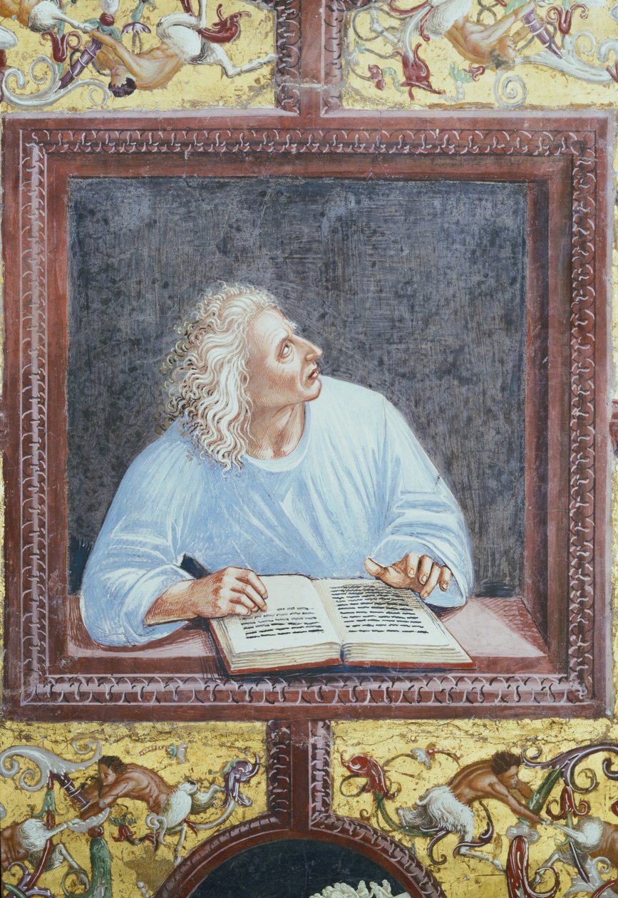 Poeten Vergilius (70-19 f.Kr.), detalj från den sista domen i San Brixios kapell, 1499-1504 av Luca Signorelli