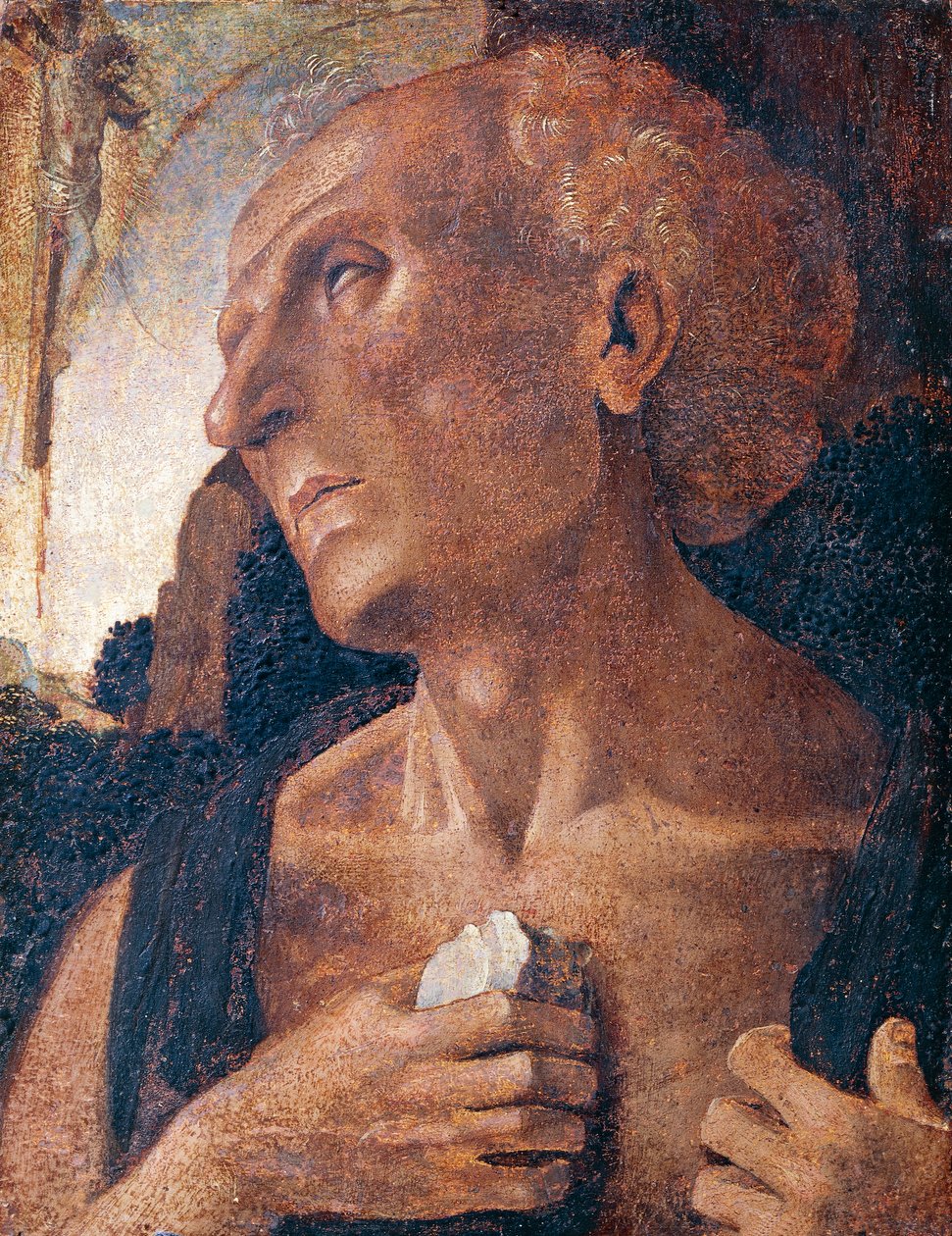 St. Hieronymus, tillskriven Luca Signorelli (cirka 1441 eller 1450-1523) av Luca (attr.to) Signorelli