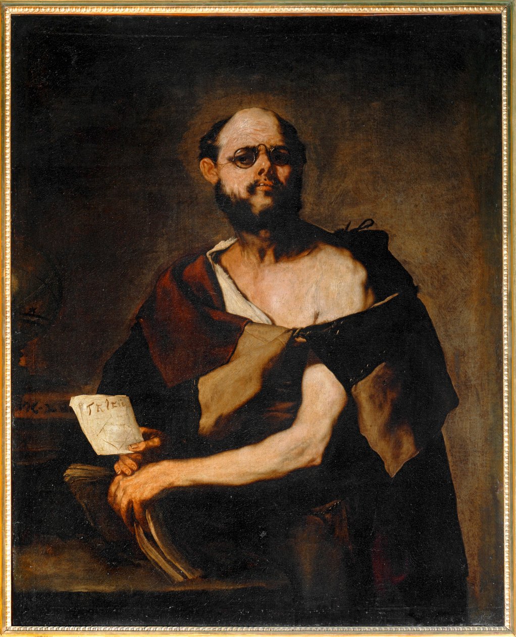Philosophe aux lunettes - En filosof med glasögon ... av Luca (circle of) Giordano