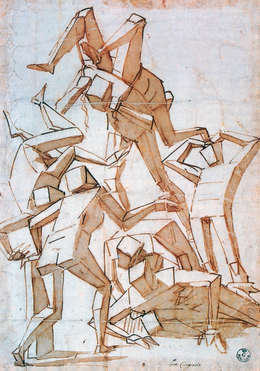 Stridande figurer, 1527-1585 av Luca Cambiaso
