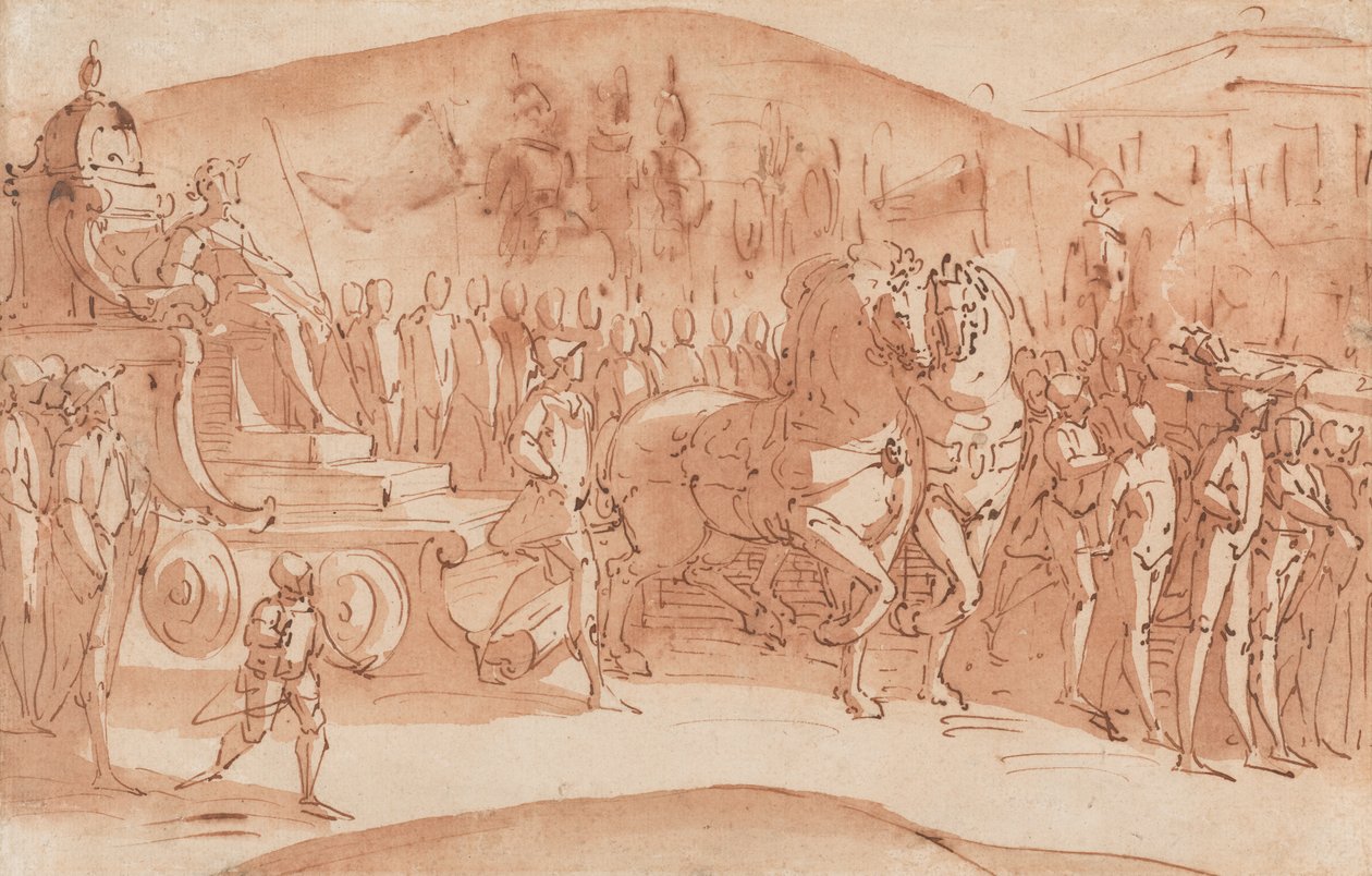 Begravningsprocession av Luca Cambiaso