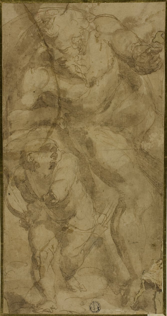Mars och Amor av Luca Cambiaso