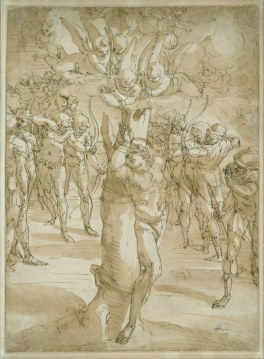 Sankt Sebastians martyrdöd av Luca Cambiaso